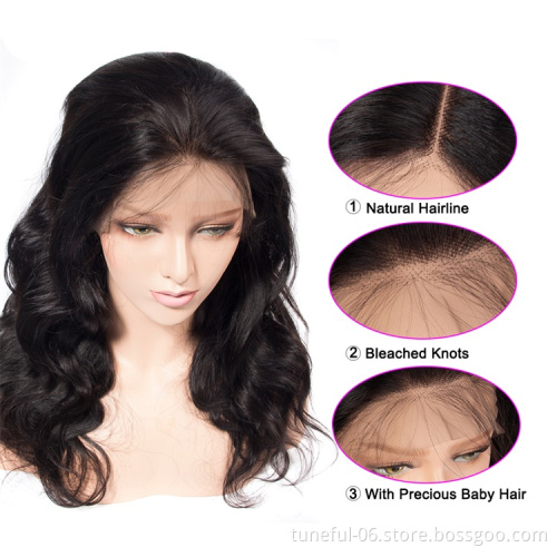 13*4 glueless swiss lace frontal wigs raw indian human hair lace wigs virgin cuticle aligned body wave lace front wig